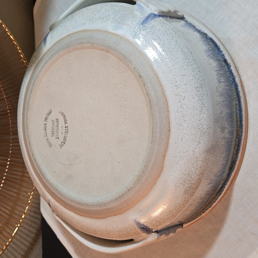 Stone Soldier Pottery Elegant Ceramic Lidded Bowl with Blue and Gray Accents - Picture 8 of 9